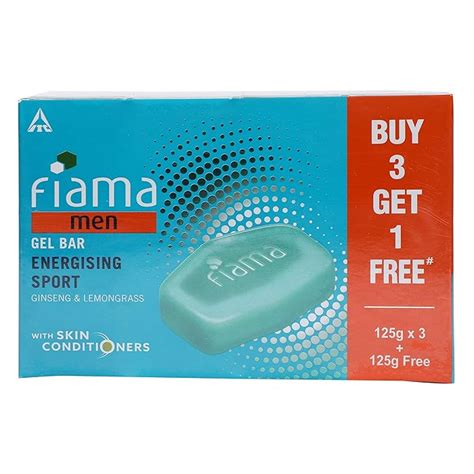 Buy Fiama Men Energizing Sport Gel Bar, with Ginseng and Lemongrass ...