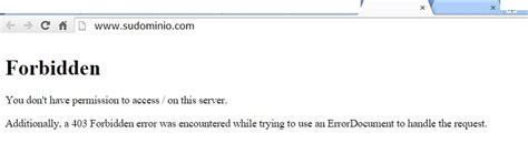 Error 403 Forbidden No tiene permiso para acceder al servidor ...