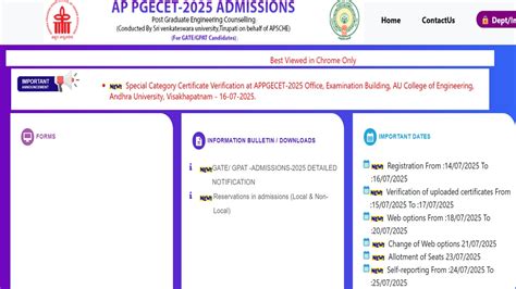 AP PGECET 2025 Counselling Schedule OUT For GATE, GPAT Candidates ...