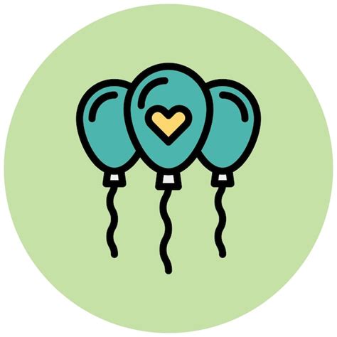 Balloons vector icon design illustration | Premium Vector
