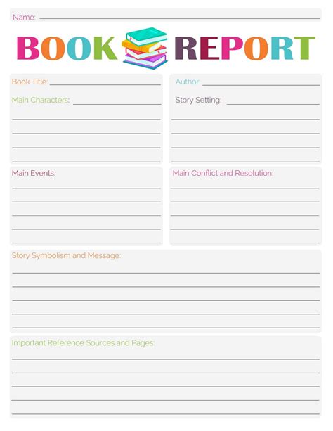10 Free Printable Book Report Templates – Freebie Finding Mom Inside Book Report Template High ...