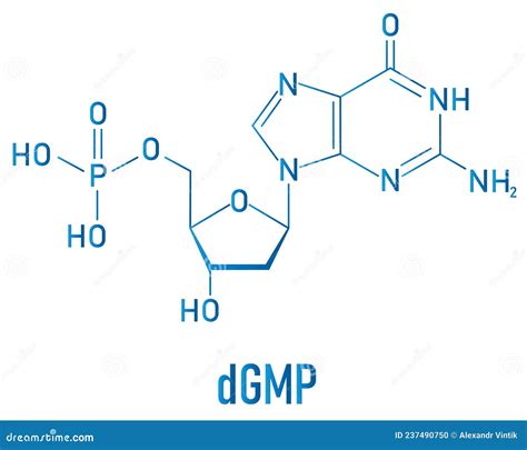 Deoxyguanosine Triphosphate DGTP Nucleotide Molecule. DNA Building ...