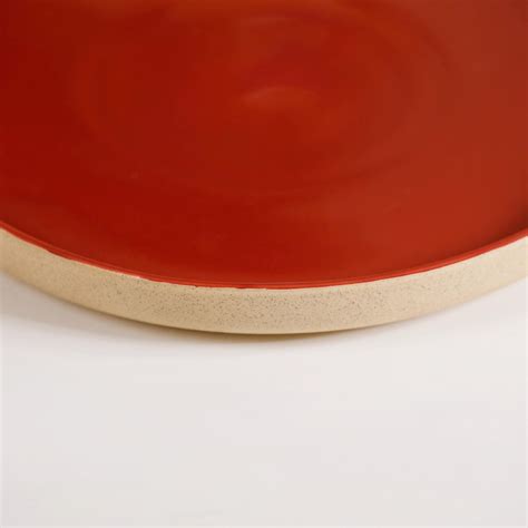 Set Of 4 Stoneware Snack Plates 8 Inch Amber Clay Online - Premium ...