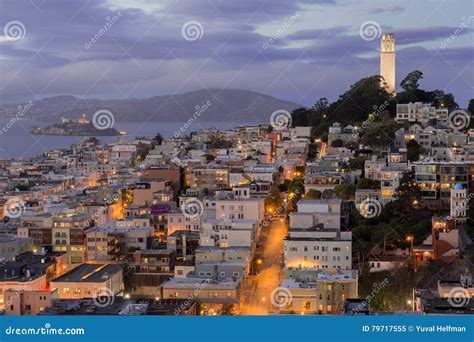 Telegraph Hill and North Beach Neighborhoods Stock Image - Image of ...