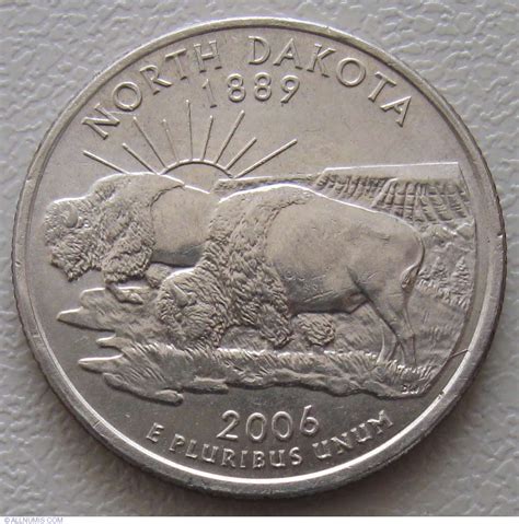 State Quarter 2006 P - North Dakota , Quarter, 50 State Series (1999 ...