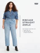 Women's Blue Ribcage Straight Fit Mid Rise Jeans – Levis India Store