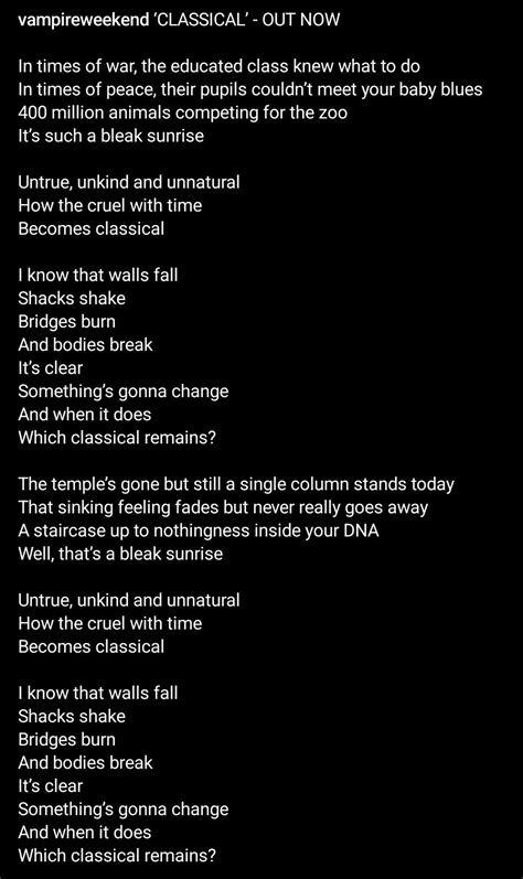 Maybe it's the English major in me talking, but the "Classical" lyrics ...