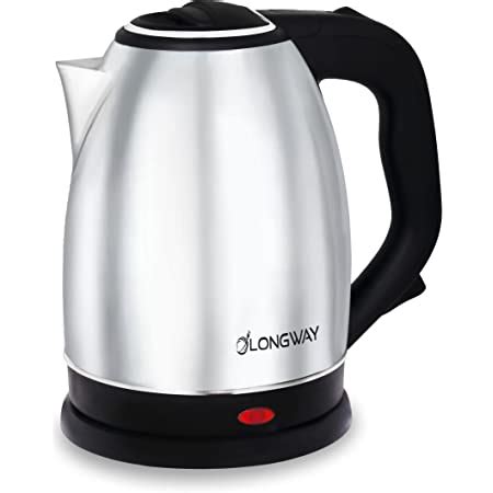 Longway Kestro 1500W Electric Kettle with Stainless Steel Body, 2 litre ...