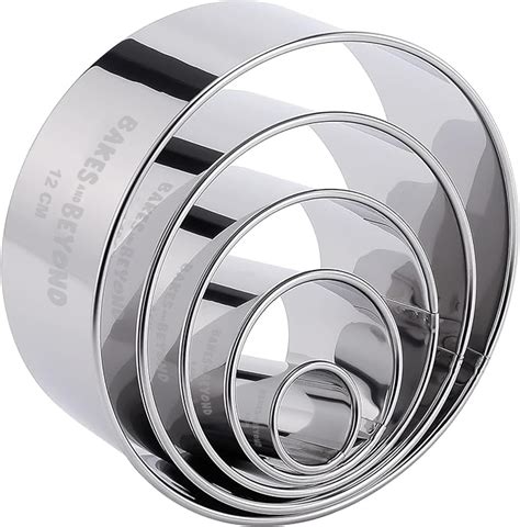 Dexam Plastic Double Sided Plain/Crinkle Round Cookie Cutters, Set of 6 ...