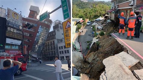 Taiwan Earthquake: Shocking Visuals Show Buildings Tilting, Taipei ...
