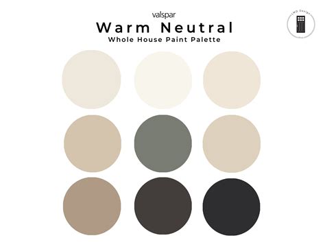 Neutral, Warm Valspar Paint Color Palette | Cozy Valspar Interior Whole ...