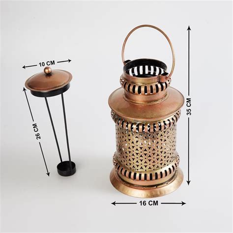 Buy Corsica Mystic India Metal Hanging Lantern from Corsica by Home ...