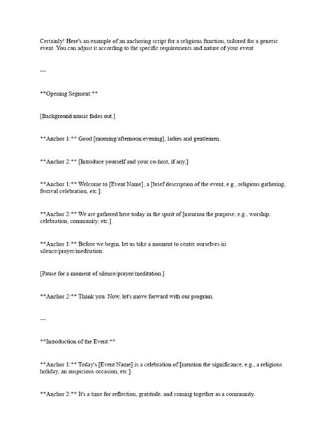 Image result for Anchor Script Example