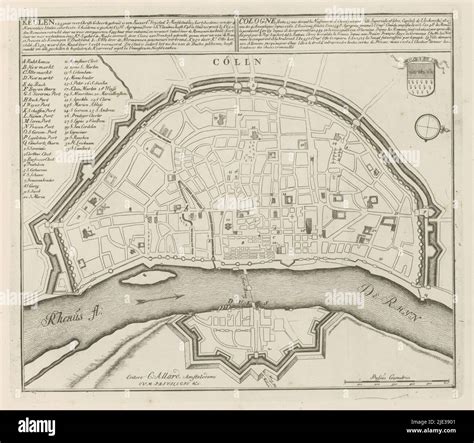 Karte von Köln, Köln, (erbaut 25 Jahre vor Christi Geburt) ist eine ...