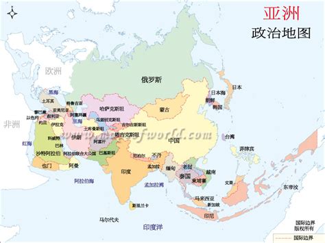 地图:亚洲地图(Asia map) - 亚洲地图 Asia Maps - 美景旅游网