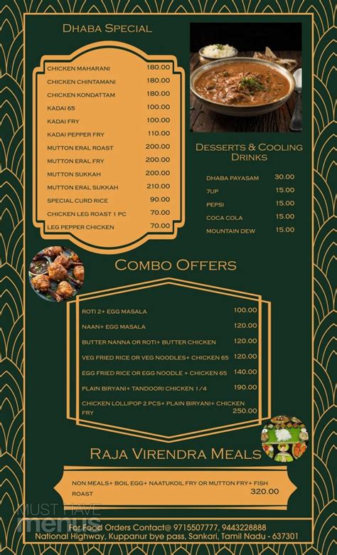 Menu at GR Dhaba - Family Restaurant A/C, India