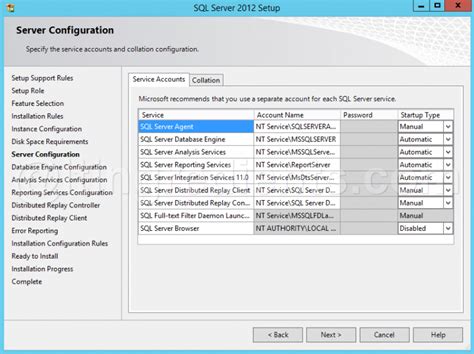 Configure SQL 2012 的图像结果