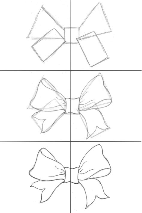 How to draw a bow step by step drawing tutorials – Artofit