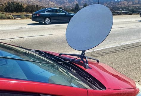 Somebody Slapped A Starlink Satellite Dish On Their Car's Hood. Police ...