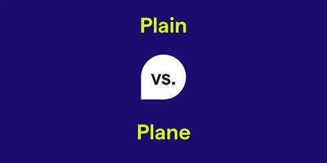Plain vs. Plane: What's the Difference?