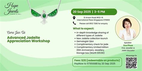 Advanced Jadeite Appreciation Workshop, 10 Anson Rd, Singapore, 20 ...