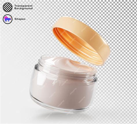 Premium PSD | 3d glass jar with cream cosmetic transparent container ...