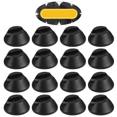YUNLIGHTS 16Pcs Table Leg Floor Protectors Black Rubber Clips for ...