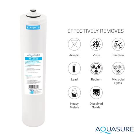 AQUASURE Premier Reverse Osmosis Under Sink Replacement Filter (Pack of ...