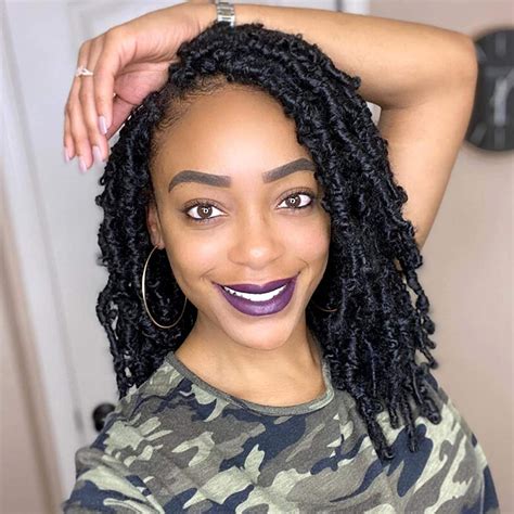 Buy Butterfly Locs Crochet Hair Faux Locs 10 Inch 7 Packs Distressed ...
