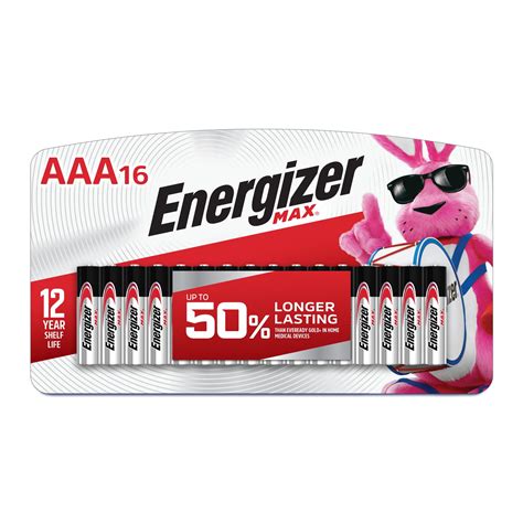 Brandclub - Energizer MAX AAA Batteries (16 Pack), Triple A Alkaline ...