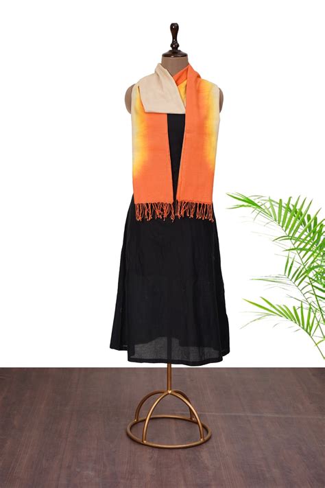 Buy Multi Color Ombre Dyed Cotton Stole 45037/1 | FFAB