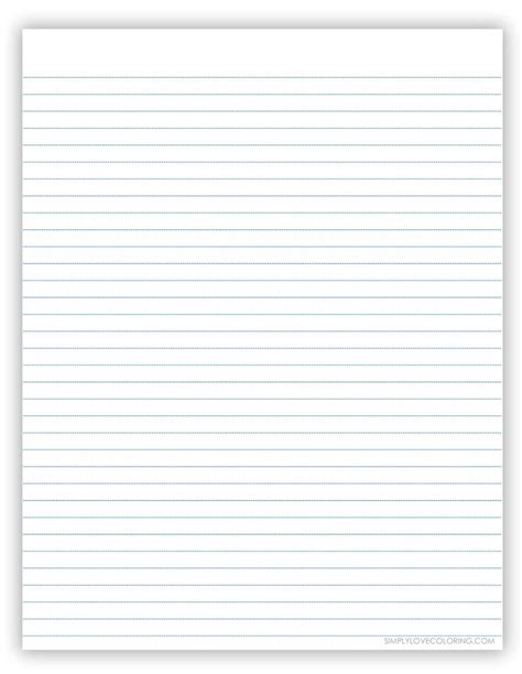 College Ruled Paper Printable (Free PDF Download) - Simply Love Coloring