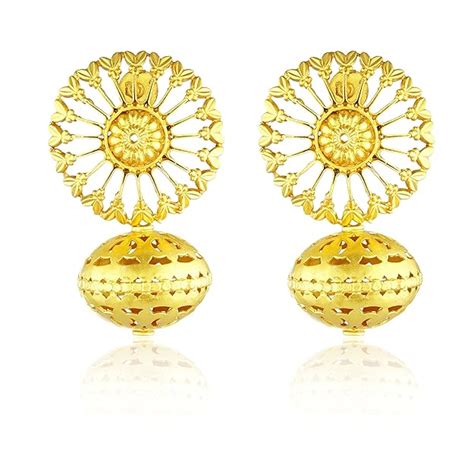 Ahilya Jewels .925 Sterling Silver Gold Plated Floral Cutwork Stud ...