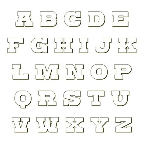 Single Alphabet Letters To Print