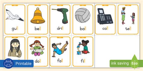 Grade 2 Phonics: ll Flashcards