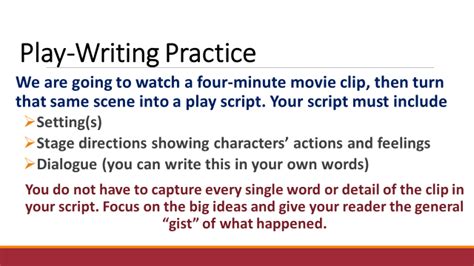 Short Script for Creative Writing Class Example 的图像结果