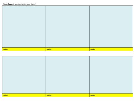 Image result for Free Printable Storyboard Example