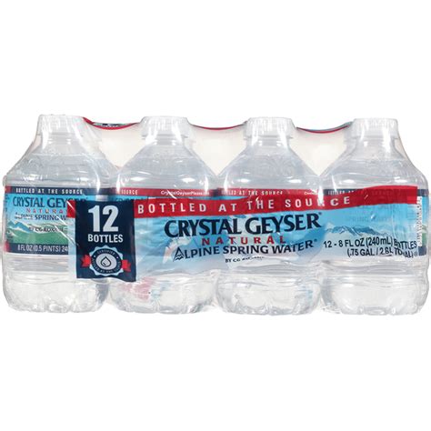 Crystal Geyser Alpine Spring Water, Natural, 12 Pack (8 fl oz) Delivery ...