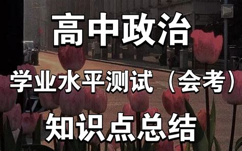 【高中政治】会考知识点总结，背会稳过！！ - 哔哩哔哩