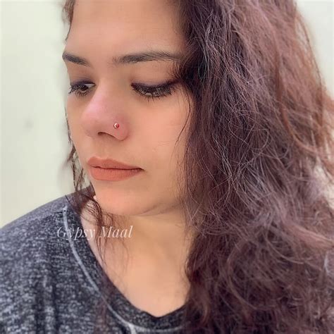 Red Bead Nose Pin – Gypsy Maal