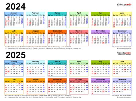 Multi Year Monthly Calendar 2024 2025 - Candi Corissa
