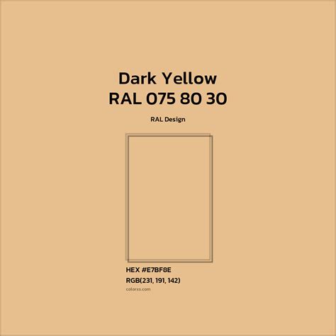About RAL 075 80 30 - Dark Yellow Color - Color codes, similar colors ...