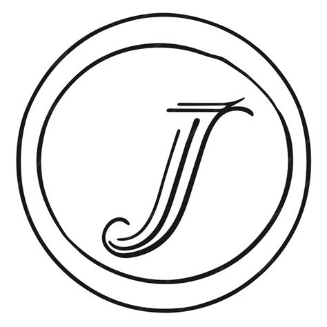 Minimalistic logo with the letter j vector illustration doodle line art | Premium AI-generated ...