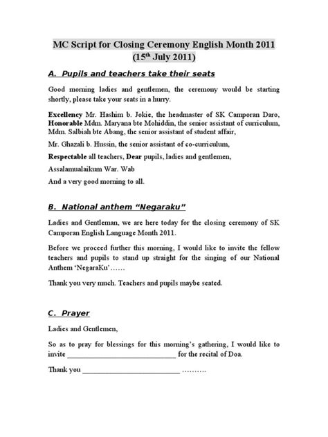 Image result for Emcee Script Sample for Event