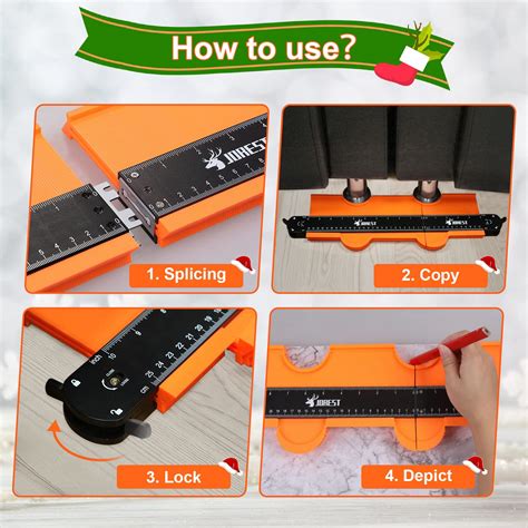 JOREST Connectable Profile Gauge (10+5 Inch), Contour Duplicator with ...