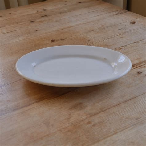 Sterling China “VITRIFIED” White Restaurant Ware Oval Platter From East ...