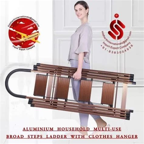 Aluminium Step Ladder - 4 Step Aluminium Broad Step Household Ladder ...
