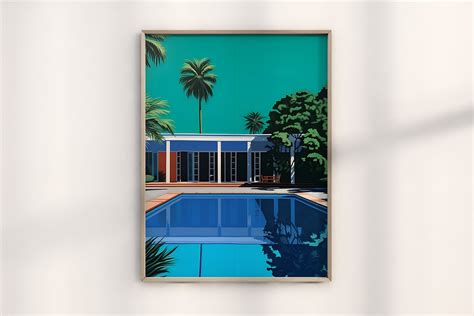 Hiroshi Nagai Tropical Scenes Print, Vintage Nagai Poolside Art, Retro ...