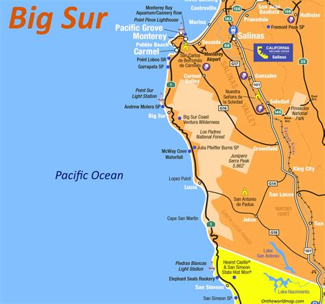 Map Of Big Sur California