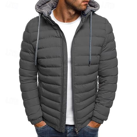 Men's Quilted Jacket Puffer Jacket Puffer Winter Jacket Winter Puffer ...